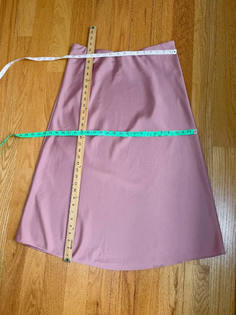 J.Crew Satin Skirt Midi Maxi Light Pink Pull On (L)